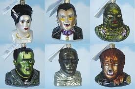 Christopher Radko Universal Monsters Glass Ornaments 1999 Small Set Creepy Christmas Scary Christmas Christmas Horror