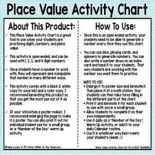 Place Value Activity Chart Up To 4 Digit Numbers Freebie