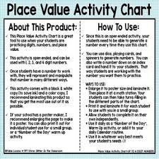 place value activity chart up to 4 digit numbers freebie