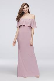 Off The Shoulder Jersey Bridesmaid Dress David S Bridal Davids Bridal Bridesmaid Dresses Bridesmaid Dressing Gowns Bridesmaid Dresses Strapless