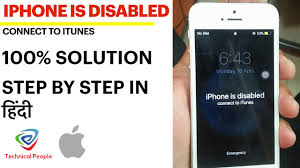 Iphone Is Disabled Connect To Itunes 100 Solution In Hindi How To Do Software Of Iphone In Hindi Youtube