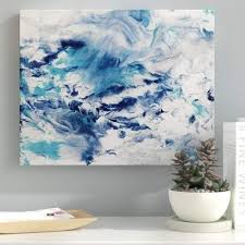 Bandai Asahi Oil Painting Print On Wrapped Canvas Painting Prints Blue Wall Art Wall Decor Sale