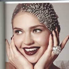 Vintage inspired finger wave style accessory, side headpiece Art Deco  style, 20s hairstyle, red carpet headpiece, gatsby inspired hairpiece