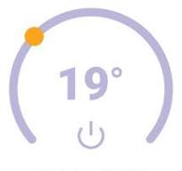 Minimalist Thermostat Interface Displaying Temperature 19