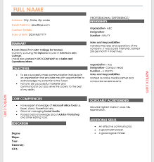 Top 10 Fresher Resume Format In Ms Word Free Download Wantcv Com