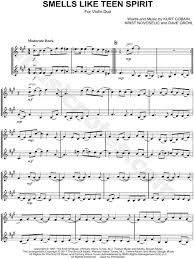 Nirvana Smells Like Teen Spirit Violin Duet Sheet Music In F Minor Download Print Sku Mn0185402