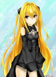 With tenor, maker of gif keyboard, add popular yellow anime animated gifs to your conversations. Hd Wallpaper Anime Anime Girls Long Hair Yellow Hair Red Eyes To Love Ru Wallpaper Flare
