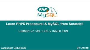 The inner join is used in the case of need to return rows when there is at least one match in both tables. Php Procedural Mysqli Lesson 52 Sql Join Or Inner Join Urdu Hindi Youtube