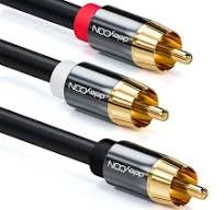 deleyCON Kabel do subwoofera 5 m Cinch zu 2x Cinch : Amazon.pl: Elektronika