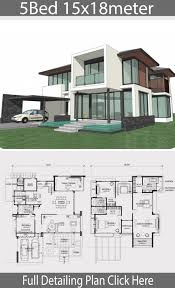 Home Design Plan 15x18m With 5 Bedrooms Home Design With Plansearch Bungalow House Plans Contemporary House Plans Modern Contemporary House Plans