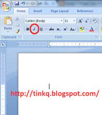 Italic Berfungsi Untuk
