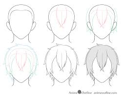 Contact me | about me. How To Draw Anime Male Hair Step By Step Animeoutline