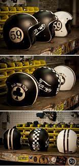 Custom Helmets Gear Inspiration Bobber Chopper Motorcycles Old School Vintage Style Bike Art Cafe Racer Helmet Motorbike Helmet Cool Motorcycle Helmets