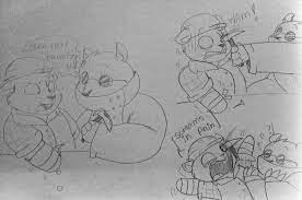 The camouflage jacket the bear was wearing acted as a barrier between splendid's lips and his green fur and skin. Mole And Handy Happy Tree Friends Amino