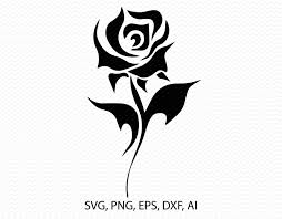Rose Print Png Black Rose Bundle Rose Template Eps Rose Etsy Black Rose Tattoo Meaning Black Rose Tattoos Black Rose