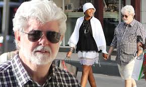 George Lucas goes hand-in-hand with wife Melody Hobson in St Barts