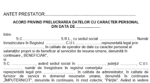Acord Privind Prelucrarea Datelor Cu Caracter Personal Gdpr In Baza Contractului Intre DouÄƒ EntitÄƒÈ›i Cabinetexpert Ro Blog Contabilitate