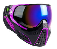 Klr Goggle Argon Black Purple Cobalt Lens Paintball Mask Paintball Airsoft Helmet