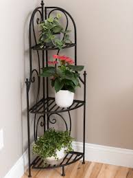 Plant stand wood flower pot holder display potted rack rustic shelf bonsai f7e9. Toulouse Bakers Rack Corner Plant Stand Left Gardener S Supply