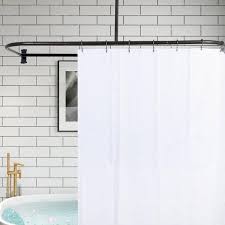 Spiral shower rods are ideal for freestanding showers and. 6 Styles Of Shower Curtain Rods And When To Use Them Foter