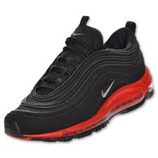 Mens Nike Air Max 97 Black And Red Air Max 97 Black Challenge Red Black Black Running Shoes Popular Sneakers Nike Men