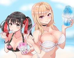 kitagawa marin, sugaya nowa, sono bisque doll wa koi wo suru, highres,  bikini, blonde hair, breasts, large breasts, long hair, swimsuit - Image  View - | Gelbooru - Free Anime and Hentai Gallery