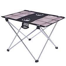 outdoor portable foldable table with bottle hole for fishing picnic camping mini rectangle table aluminum all camping table camping chairs folding picnic table