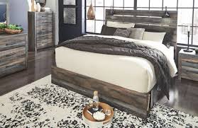 Two underbed storage drawers provide ample room for stowing away spare bedding and more. The Drystan Multi 9 Pc Dresser Mirror King Panel Storage Bed 2 Nightstands Available At Ritz Furniture Planet Serving Mississauga On