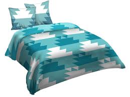 Parure Housse De Couette 240x220 Cm 2 Taies D Oreiller Taki Coloris Bleu Pas Cher C Est Sur Parure Housse De Couette Housse De Couette Couette
