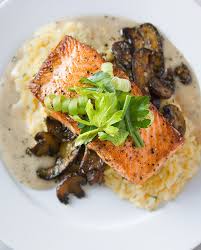 Make Ahead Risotto Recipe With Mushrooms And Baked Salmon Risotto Recipes Baked Salmon Recipes Cooking Salmon