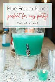 It's nice to have a beverage dispenser to show off the beautiful color! Easy Blue Frozen Punch Only Three Ingredients