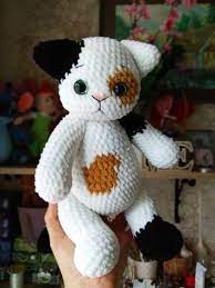 Crochet Pattern Plush Kitty Toy Tutorial Amigurumi Cat Etsy Crochet Cat Pattern Crochet Cat Toys Crochet Patterns
