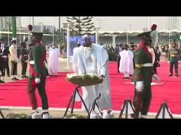 On the part of the service chiefs, the chief of defence staff, general gabriel president muhammadu buhari lays the wreath in honour of fallen heroes during the armed forces remembrance day in abuja on january 15, 2021. 1m62sabw1xuwdm