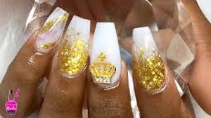White Gold Glitter Ombre Acrylic Nails Birthday Nails Youtube My birthday nails xd they are balloons in case you cant tell.