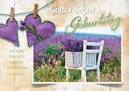Postkarte Lavendelfeld Gottes Segen Zum Geburtstag Christliche Geburtstagswunsche Geburtstag