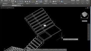 Stairscase Design In Autocad 3d U Shaped With Commands Stairscase Design Autocad Stairscase