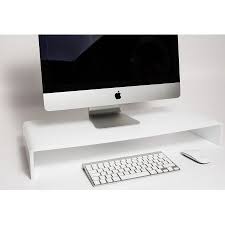Alzata vetro d 25x50 cm. Alzata In Plexiglass Salvaspazio Per Plasma Imac Pc E Computer Arredamento Scrivania Monitor Plasma