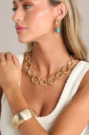 Gold Textured Necklace