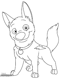 Bolt with penny coloring pages you can paint online and print out. Disney Drawings Bolt Novocom Top