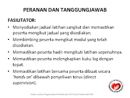 Sebagai ketua yang menguruskan sesuatu. Modul Latihan Pengendalian Perkhidmatan Penyakit Tidak Berjangkit Ncd