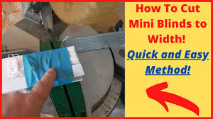 Cut the bottom list with a hacksaw. How To Cut Mini Blinds To Width Quick Easy Youtube