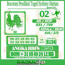 Bocoran Prediksi Togel Sydney Harian 02 Januari 2021 Bacan4d In 2021