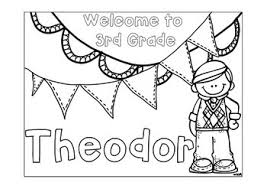 Print the pages in color on plain paper or cardstock. First Day Of School Name Coloring Pages 3rd Grade By Happy Little Hearts