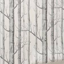 Black And White Birch Tree Wallpaper Black White Wallpaper To Create Enjoyable Atmospheres In Any Space This Unique Grey Patterned Birch Tree Wallpaper Tree Wallpaper Bedroom Birches Wallpaper
