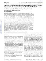 Look at the chemical reactions above; Pdf A Qualitative Report Of The Ways High School Chemistry Students Attempt To Represent A Chemical Reaction At The Atomic Molecular Level