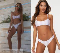 Tayla damir won the first season of love island australia with partner at the time grant crapp. Love Island Au Season 1 Week 5 Millie S Pink Striped Bikini Set Shop Your Tv