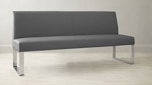 Black Bench With Backrest Loop 4 Seater Bench With Backrest In Graphite Grey From Danetti