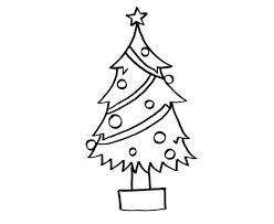 Arbol De Navidad Para Colorear Para Niños