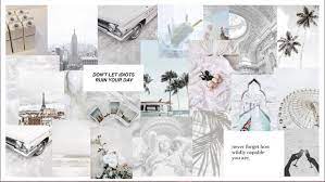 White Aesthetic Wallpaper Collage In 2021 Aesthetic Desktop Wallpaper Cute Laptop Wallpaper Desktop Wallpaper Art
