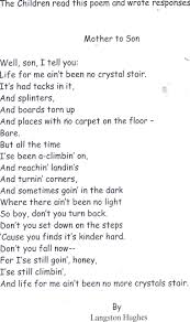 Poem Mother To Son By Langston Hughes Langston Hughes Poems Son Poems Poems